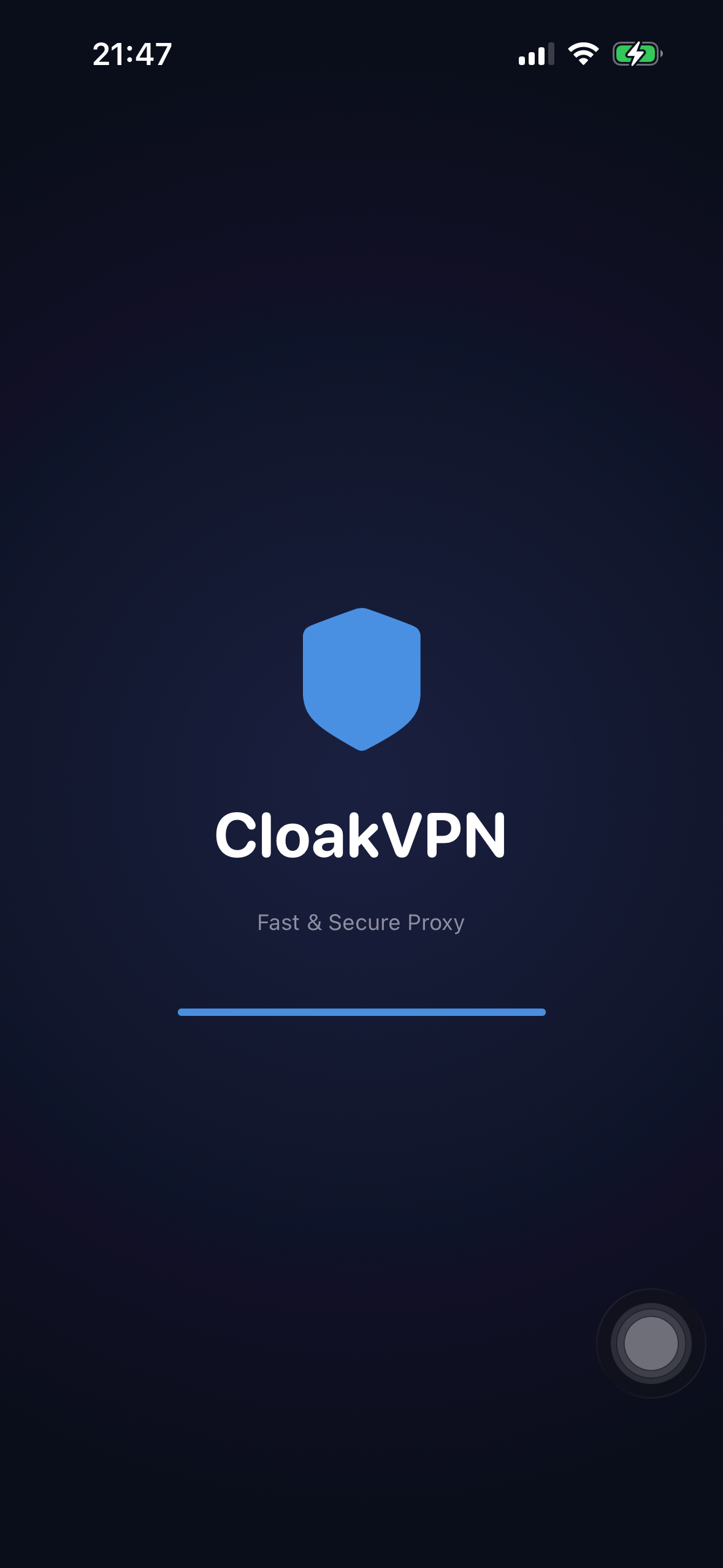 Splash screen